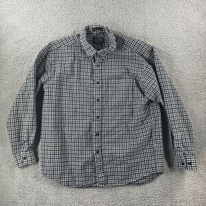 Pendleton Sir Pendleton Mens XL Extra Large Plaid Button Down Flannel Shirt Gray